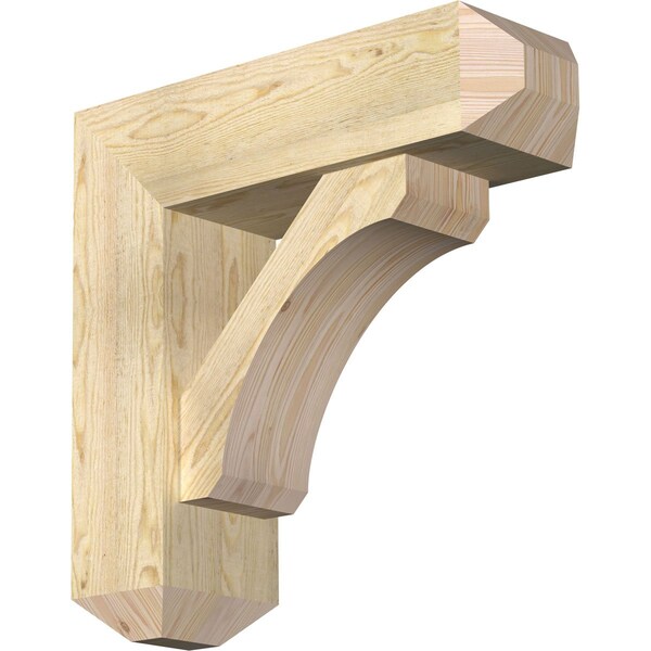 Ekena Millwork Legacy Craftsman Rough Sawn Bracket w/ Offset Brace, Douglas Fir, 8"W x 26"D x 26"H BKT0806X26X26LEC04RDF - main